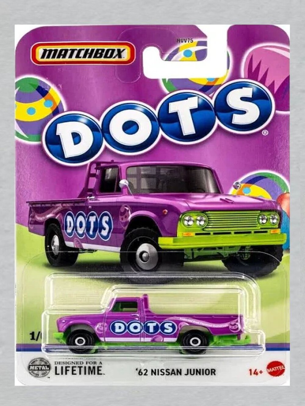 Matchbox 1962 Nissan Junior Dots PURPLE